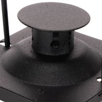 Artículo Farol negro con asa para vela pequeña, 16 cm, 2 unidades.