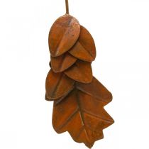 Hojas decorativas de otoño con aspecto de óxido de metal L20cm 4pcs