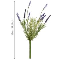 Artículo Decoración de Lavanda Artificial Manojo de Plantas Artificiales Púrpura 36cm