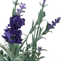 Artículo Lavanda en Maceta Artificial Púrpura Rosa Púrpura Claro H26cm 3ud