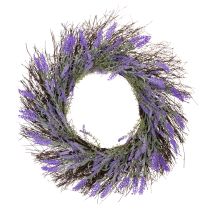 Artículo Corona de lavanda para primavera, decoración de puertas, elemento decorativo para la entrada, 60 cm.