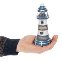 Artículo Faros de madera Decoración estilo marítimo para salón y terraza 20 cm, juego de 3