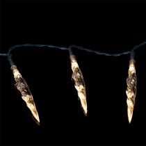 Cadena ligera carámbano 40 LED blanco cálido 3.9m