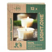 Artículo Light.one velas de té de papel natural sin plástico vegano 12uds