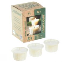 Artículo Light.one Velas de té de papel, naturales, sin plástico, veganas, paquete de 12