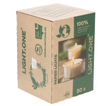 Artículo Velas de té en funda de papel para ocasiones festivas y momentos de ambiente Light One 4cm 50uds