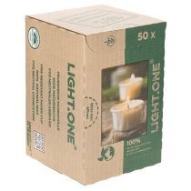 Artículo Velas de té en funda de papel para ocasiones festivas y momentos de ambiente Light One 4cm 50uds