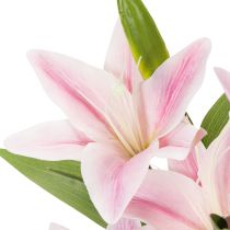 Artículo Lirio artificial, flor de tallo, decoración, 68 cm, 3 piezas