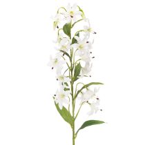 Artículo Lirio blanco artificial con rama larga en flor, decorativo, 80 cm.