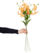 Artículo Lirios artificiales, decoración para bodas y eventos, 77cm, 4 piezas
