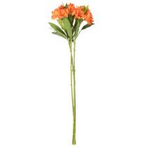 Artículo Flor artificial de alstroemeria naranja, decoración de ramo artificial, 75 cm, 3 piezas