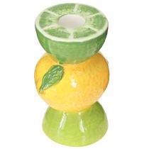 Artículo Portavelas de cerámica Deco Lima y limón A10,5cm 2pzs