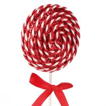 Artículo Piruleta decoración navideña rojo blanco polo de espuma H30cm 2 piezas