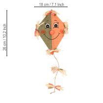 Artículo Divertido dragón decorativo para colgar naranja 18×26cm 2uds