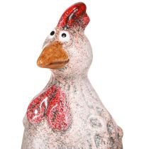 Artículo Divertida figura decorativa de cerámica gallina decorativa Pascua 10,5cm 4 piezas
