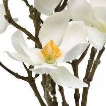 Ramas de magnolia artificial rama decorativa blanca H40cm 4 piezas en ramo