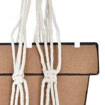 Artículo Cesta colgante de macramé para maceta Ø18–19cm crema Al.85cm