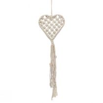 Artículo Colgante decorativo macrame colgador decorativo corazón 17×65cm