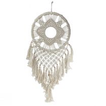 Artículo Atrapasueños macramé decoración pared crema 29×72cm