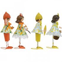 Artículo Frutas pequeñas, decoración de verano, figuras limones naranjas H17/18cm 4pcs