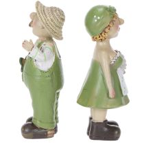 Artículo Figuritas decorativas de una pareja de campesinos, divertida decoración para el salón y el verano, 17 cm, 2 piezas.