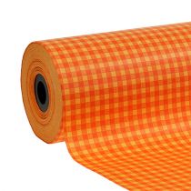 Cuff paper 25cm 100m naranja a cuadros