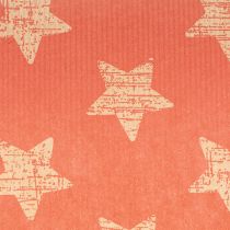 Artículo Papel para dobladillos con estrellas, rollo para artículos de floristería, 25 cm x 100 m