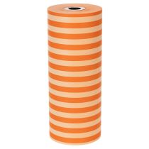 Artículo Rollo de papel para puños, rayas naranjas, 25 cm x 100 m