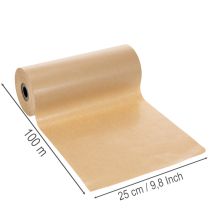 Artículo Rollo de papel Kraft natural para dobladillos, 25 cm, 100 m, papel decorativo