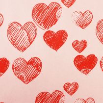 Artículo Papel para puños papel de seda corazones rosas 25cm 100m