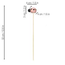 Artículo Figuras decorativas de mariquita para macetas y arreglos florales para decoración primaveral, 32cm, 16 piezas