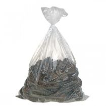 Artículo Piñas de pino Maritima, arreglos florales funerarios, decoración de Adviento, producto natural H12–15cm Ø6.5–10cm 50 unidades