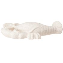 Artículo Figura Decoración Marítima Cerámica Langosta Blanca 17,5×9×3cm
