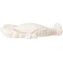 Artículo Figura Cerámica Decoración Marítima Langosta Blanca 26,5×13×5cm