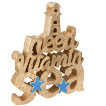 Artículo Decoración marítima de madera “Necesito vitamina del mar” madera de mango 27×33cm