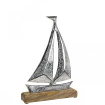 Decoración marítima, velero decorativo de metal, barco decorativo H16.5cm
