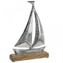 Decoración marítima, velero decorativo de metal, barco decorativo H26cm