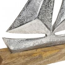 Decoración marítima, velero decorativo de metal, barco decorativo H26cm