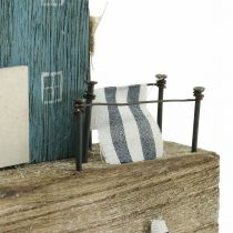 Artículo Decoración marítima de madera paseo del puerto Shabby Chic Al. 25,5 cm