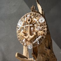 Decoración de pared marítima Caja de bricolaje anillo decorativo conchas de ancla Ø38cm