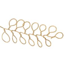 Artículo Guirnalda de flores de metal, alambre para corona de flores, decoración de verano, decoración de pared, dorado, 110 cm
