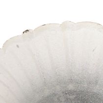 Artículo Vaso Decorativo Metal Pequeño Shabby Chic Blanco Ø8.5cm H8cm 2uds