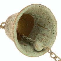 Artículo Carillón de viento de metal con corazón y campana, decoración de jardín antigua, 72 cm