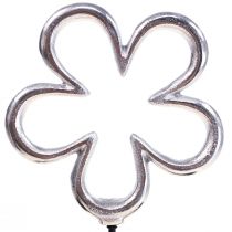 Artículo Decoración floral de metal decoración de mesa negra plateada primavera Al. 36 cm