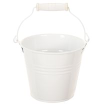 Artículo Cubos metálicos, blancos, Ø12cm, H10cm, 8 unidades