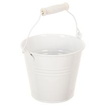 Artículo Cubos metálicos, blancos, Ø12cm, H10cm, 8 unidades