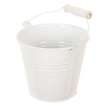 Artículo Cubos metálicos, blancos, Ø12cm, H10cm, 8 unidades