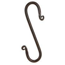 Artículo Gancho de metal S hook para decoración en color negro 8cmx15cm 2uds