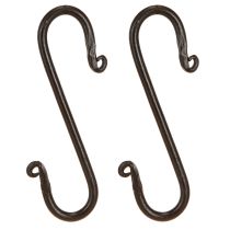 Artículo Gancho de metal S hook para decoración en color negro 8cmx15cm 2uds