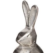 Artículo Conejito de Pascua moderno de metal Color plata 11cm 3uds